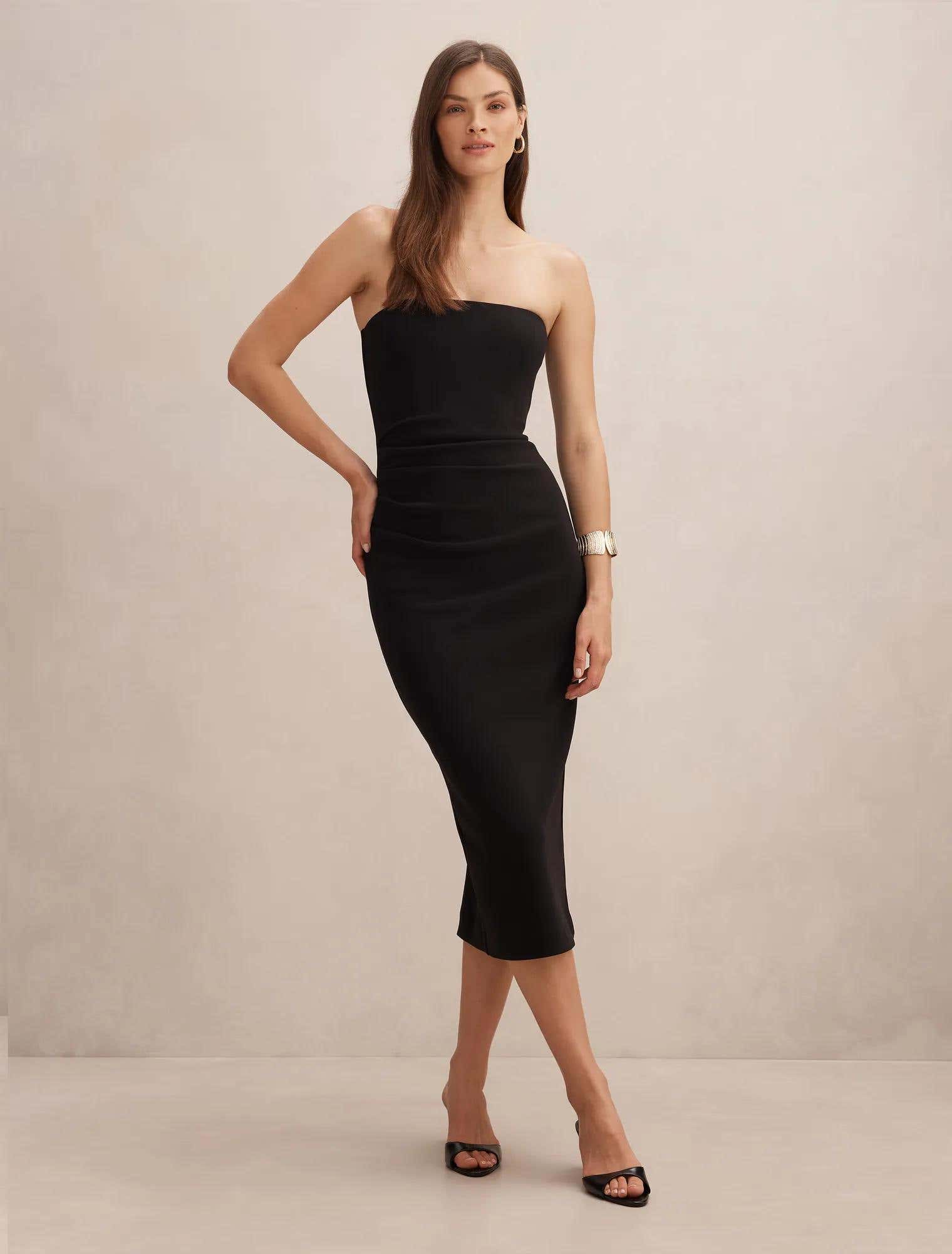 Betty Strapless Bodycon Dress Black – Ever New