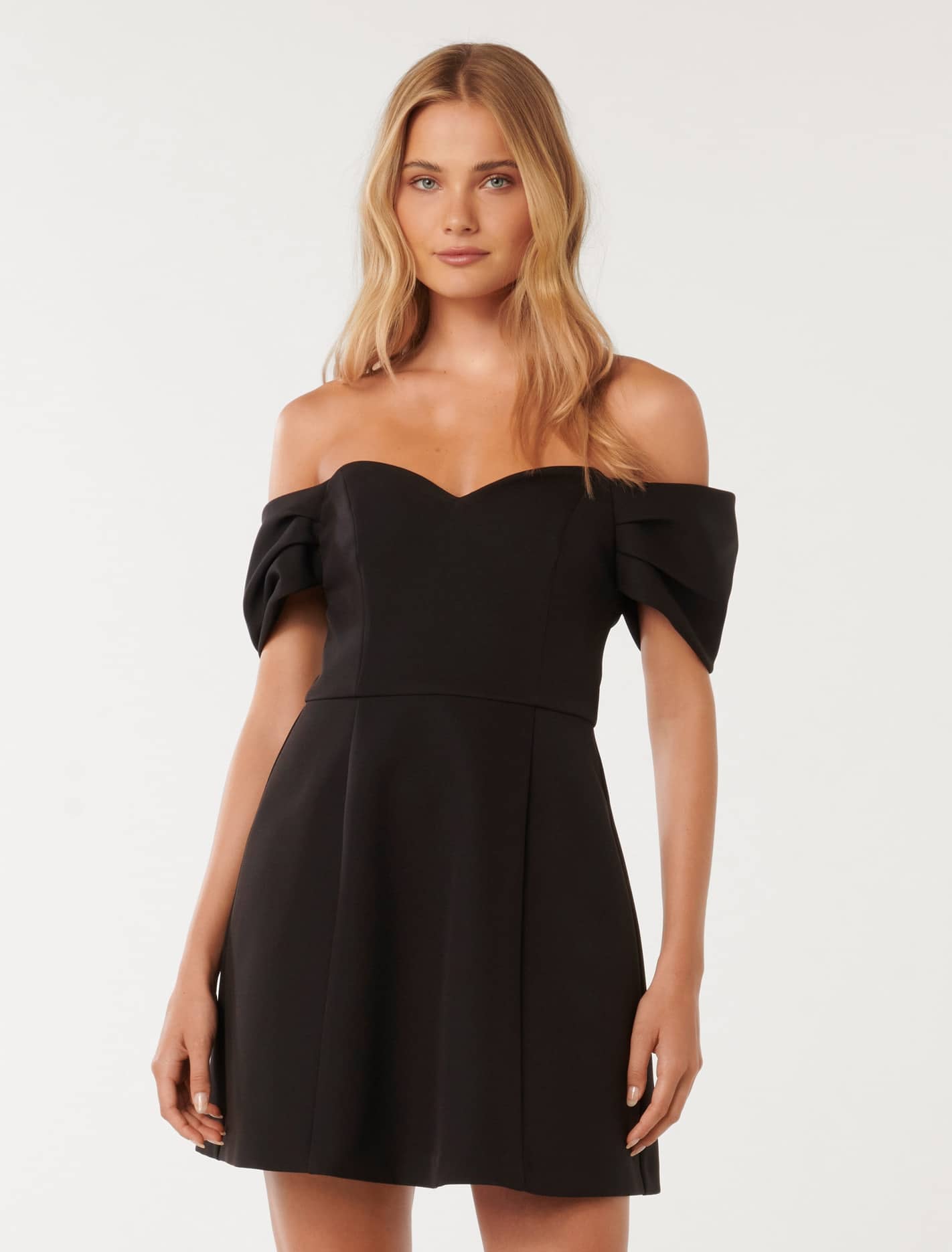 Sylvia Off Shoulder Mini Black – Ever New
