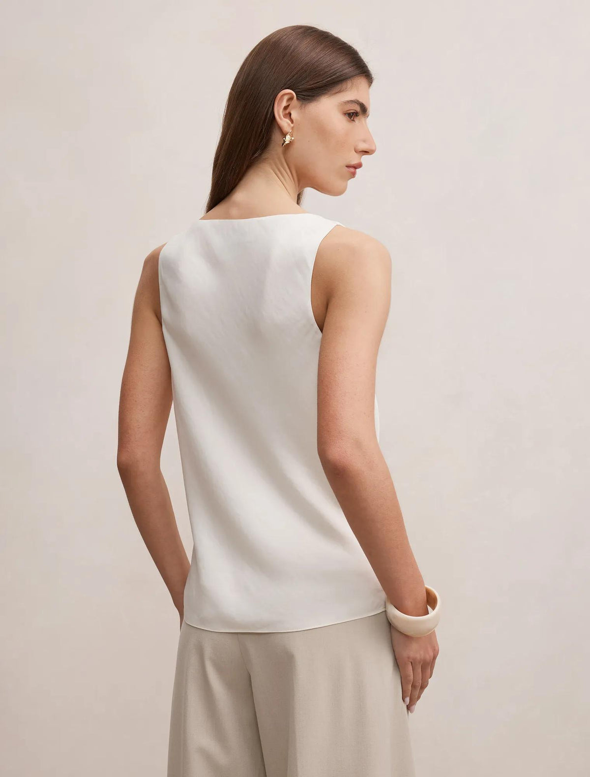 Hailey Cowl Cami Cream