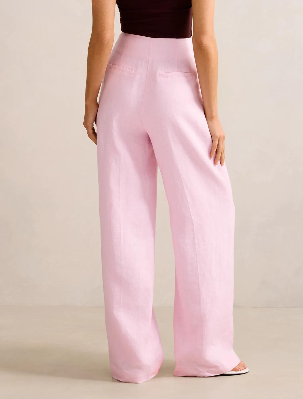 Posey Linen Wide Leg Pants Candy Hearts Set