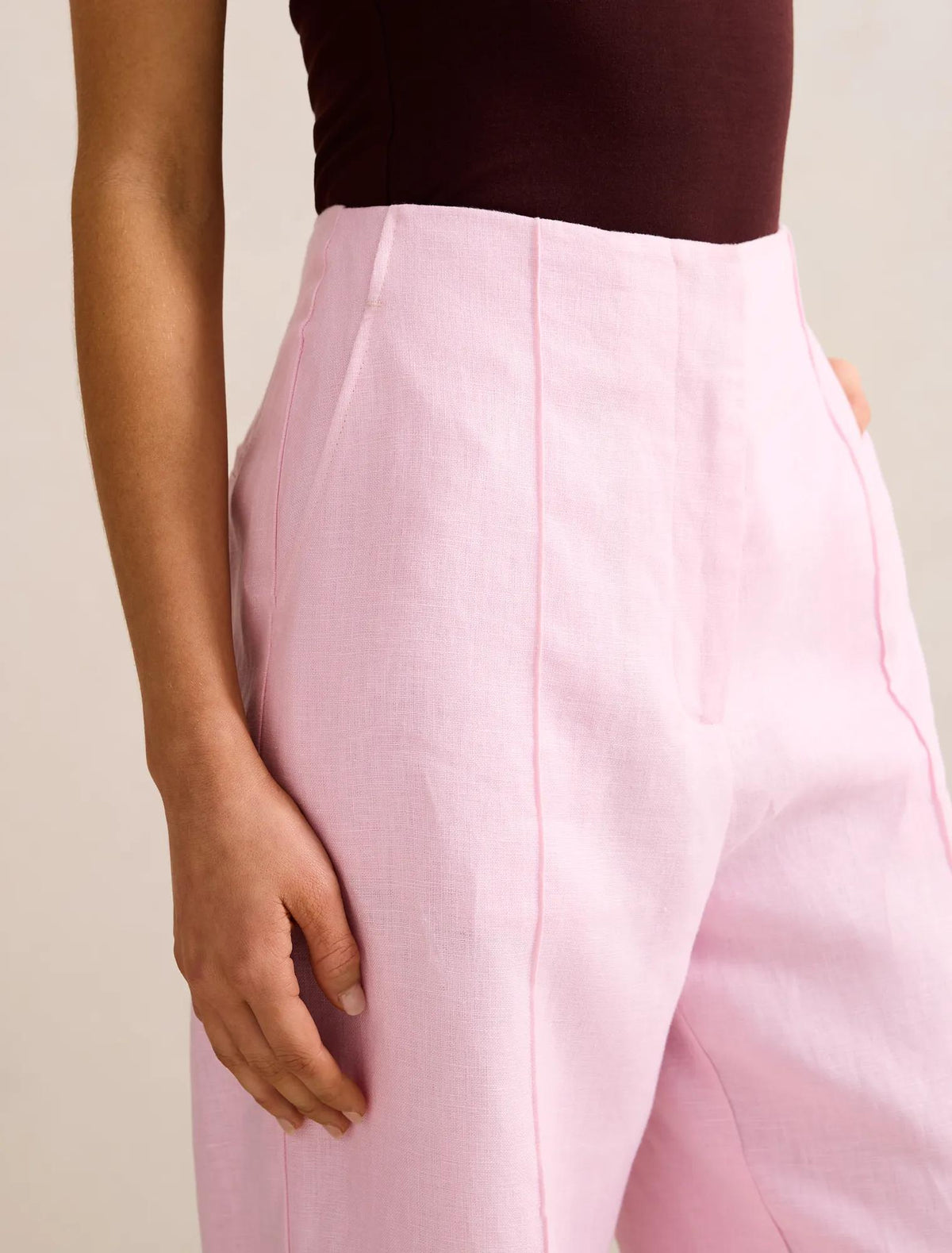 Posey Linen Wide Leg Pants Candy Hearts Set
