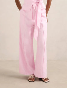 Posey Petite Linen Wide Leg Pant Cherry Blossom co-ord