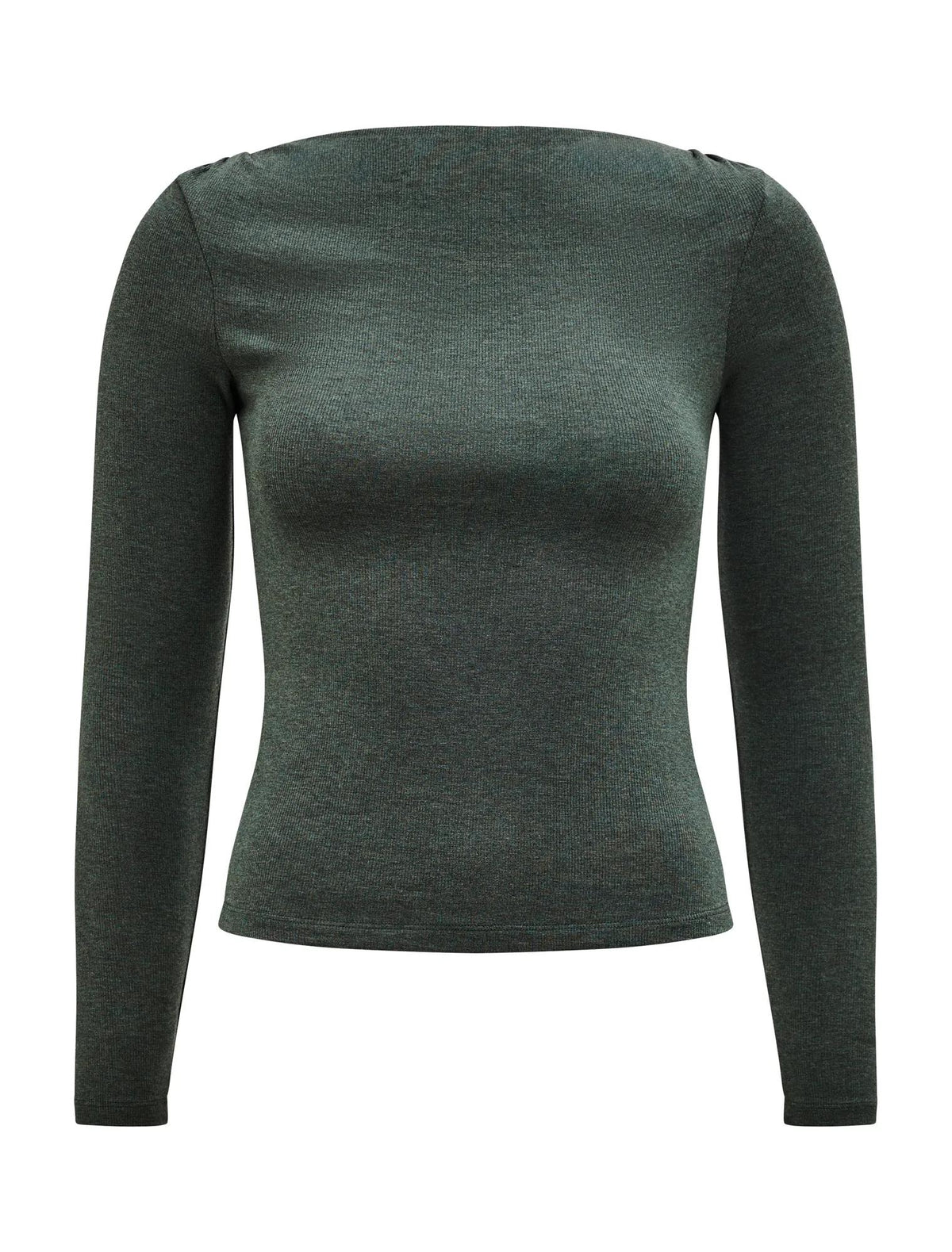 Jasmine Straight Neck Top Thyme Marle