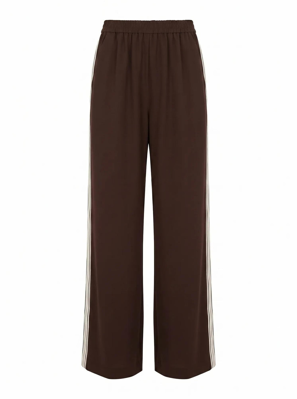 Aleyna Side Stripe Wide Leg Pant Chocolate_mannequin