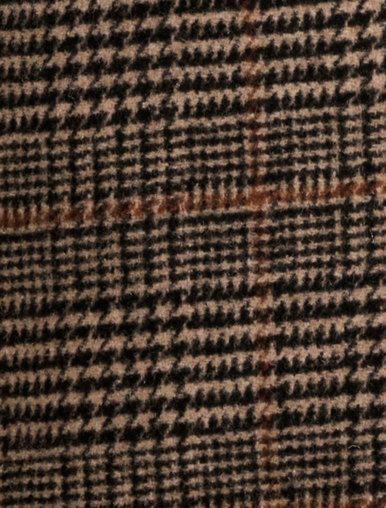 Luccia Belted Check Coat Brown Check Set