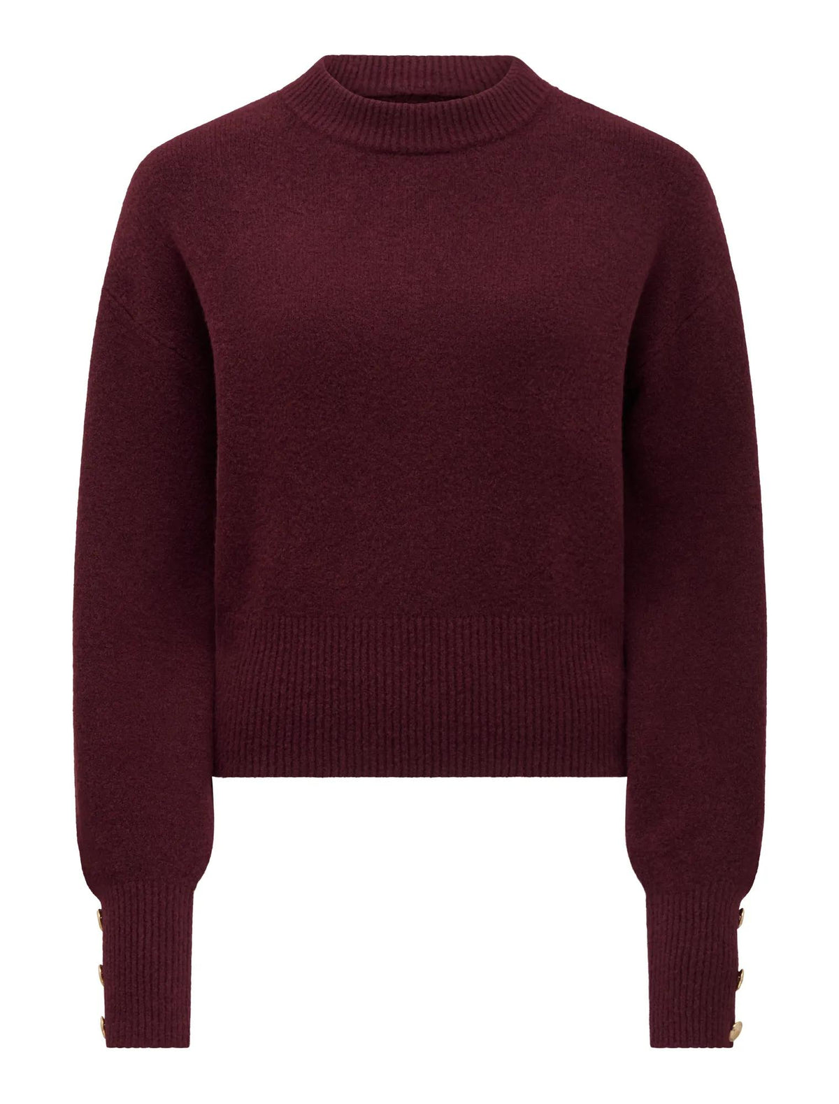 Millie Crew Neck Sweater Deep Burgundy_mannequin