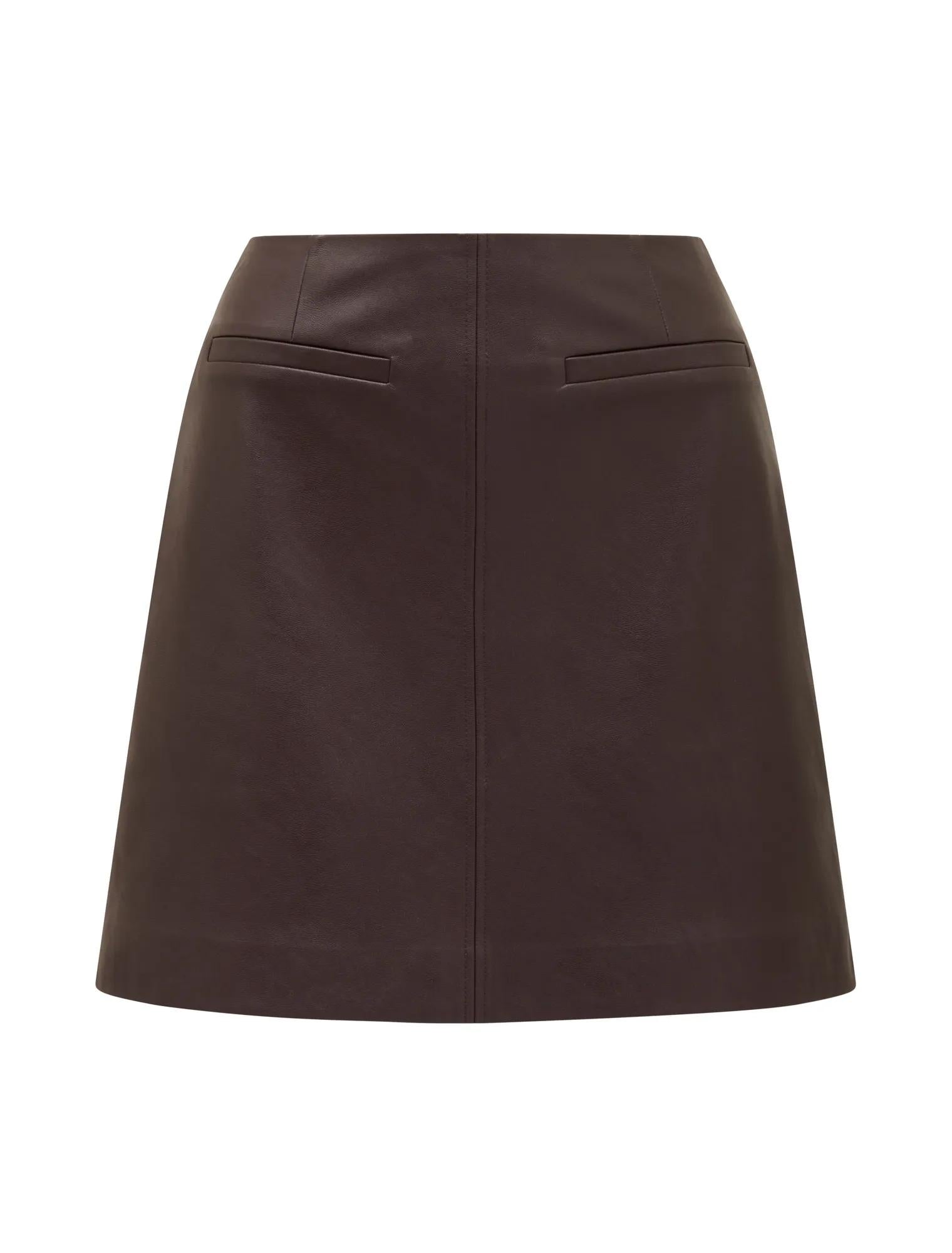 Addison Vegan Leather Mini Skirt Royal Berry_mannequin