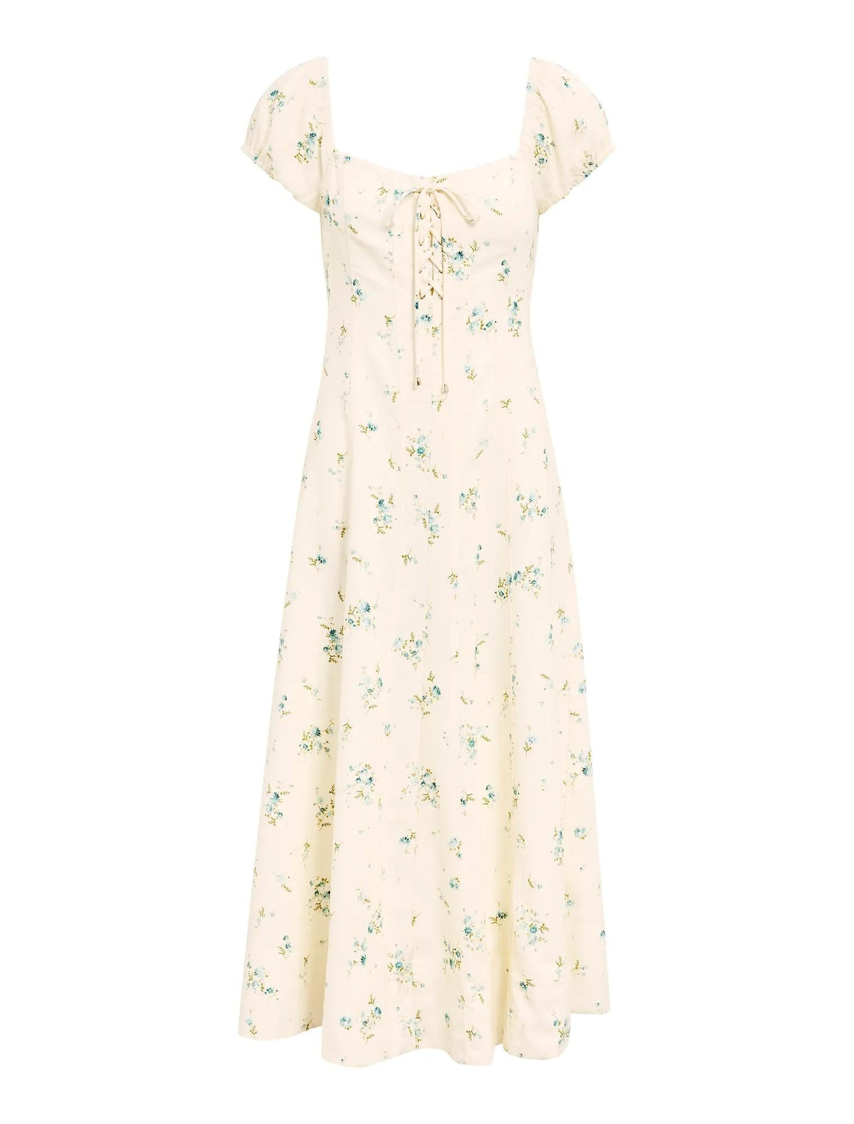 Sallie Tie Front Midi Dress Elmira Ditsy