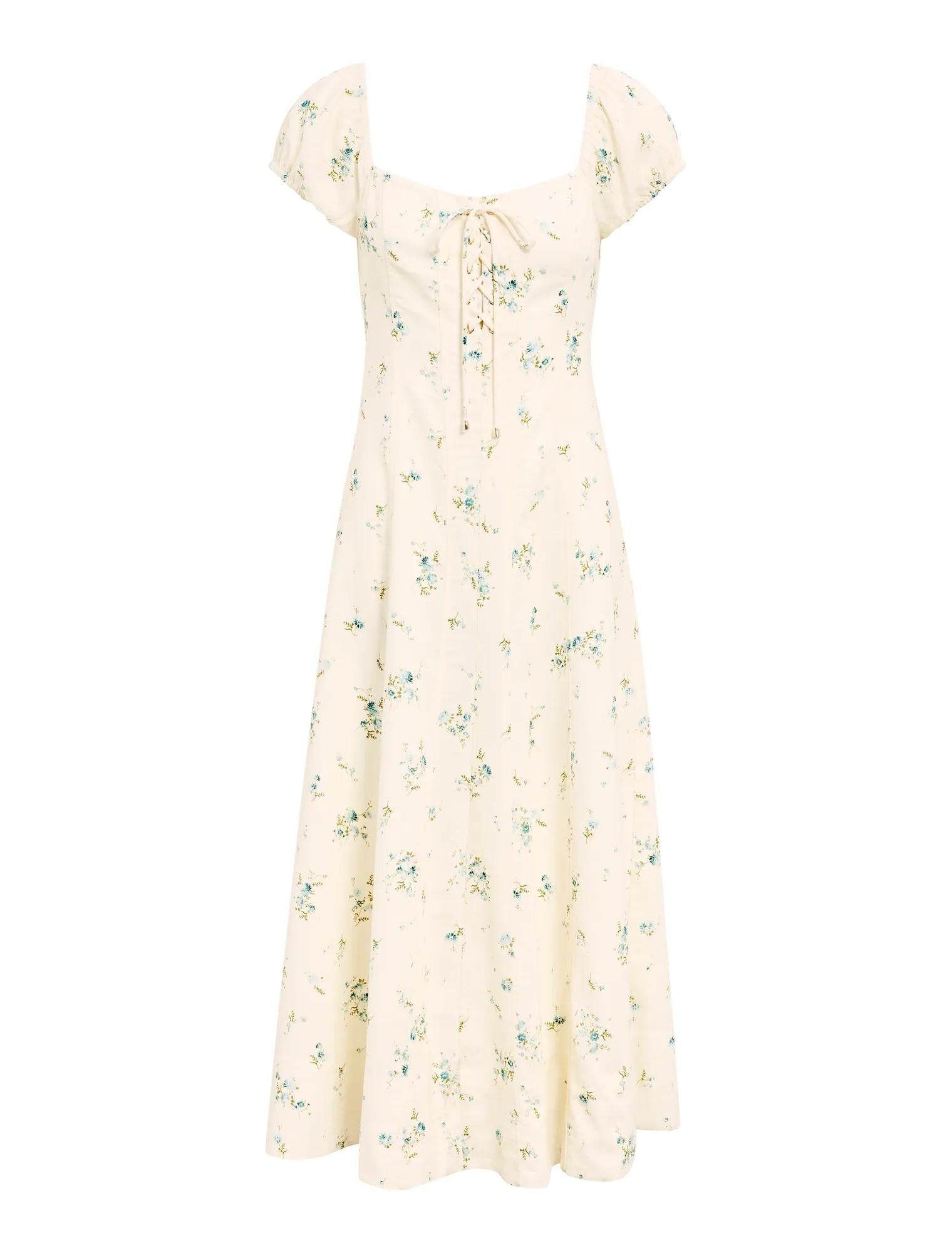 Sallie Tie Front Midi Dress Elmira Ditsy_mannequin
