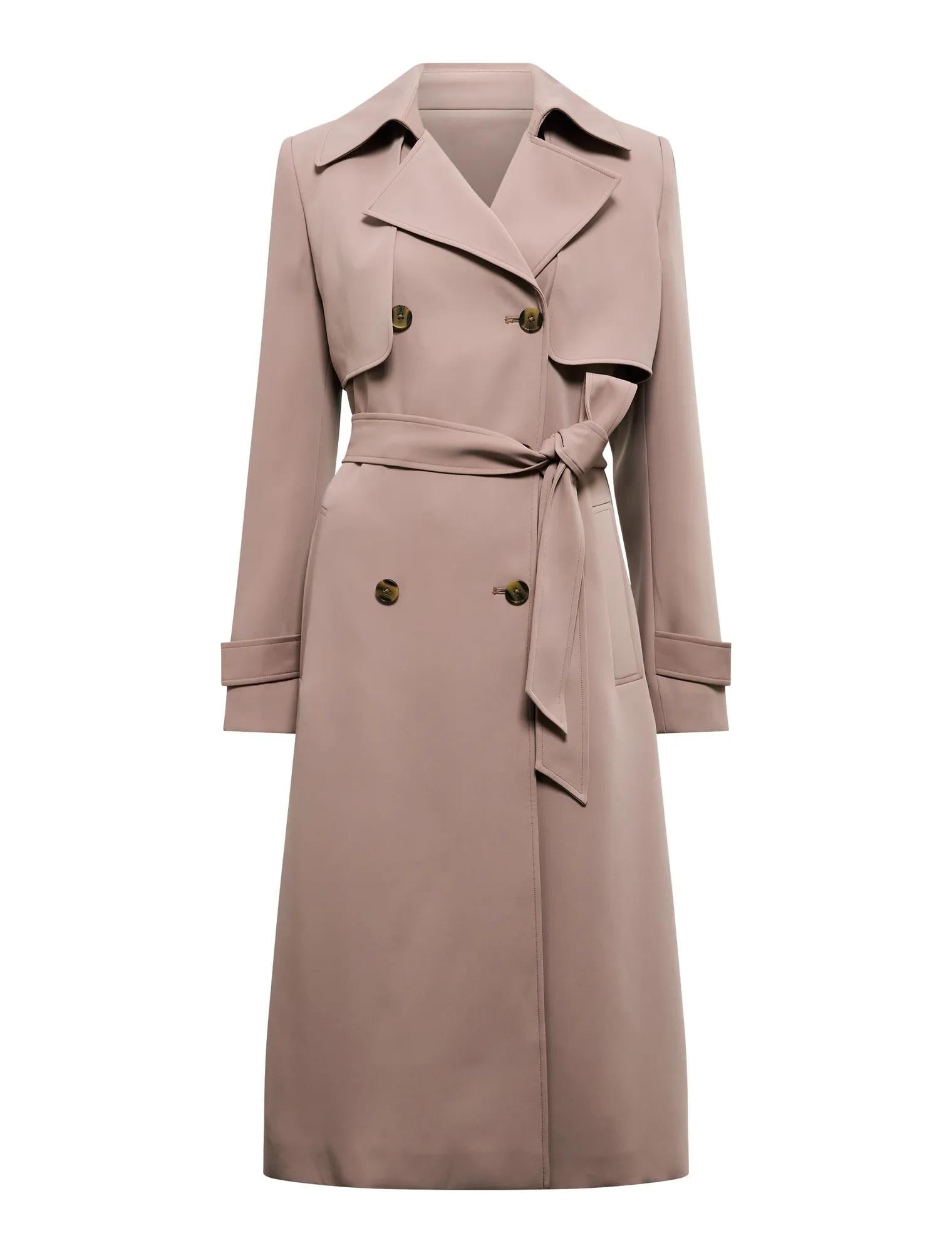 Delilah Soft Trench Coat Soft Mocha Set_mannequin
