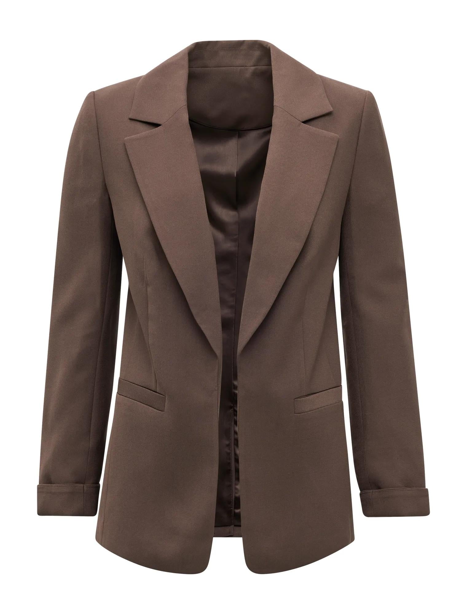 Dylan Boyfriend Blazer Chocolate_mannequin