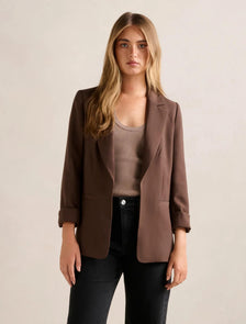 Dylan Boyfriend Blazer Chocolate