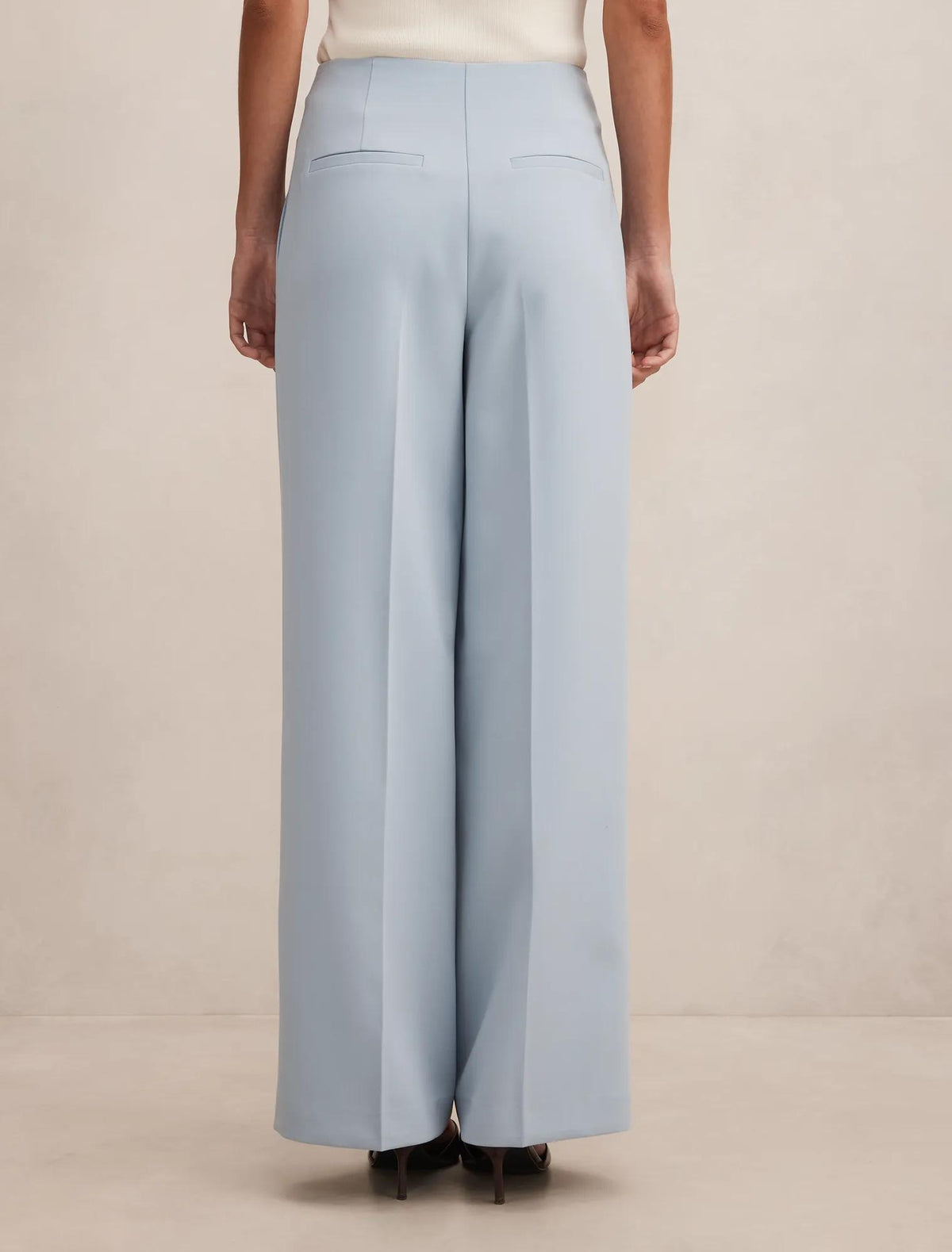 Lee Wide Leg Pants Sky Blue Suit