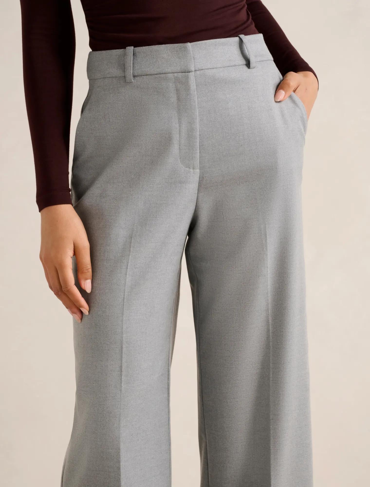 Raine Straight Leg Pants Grey