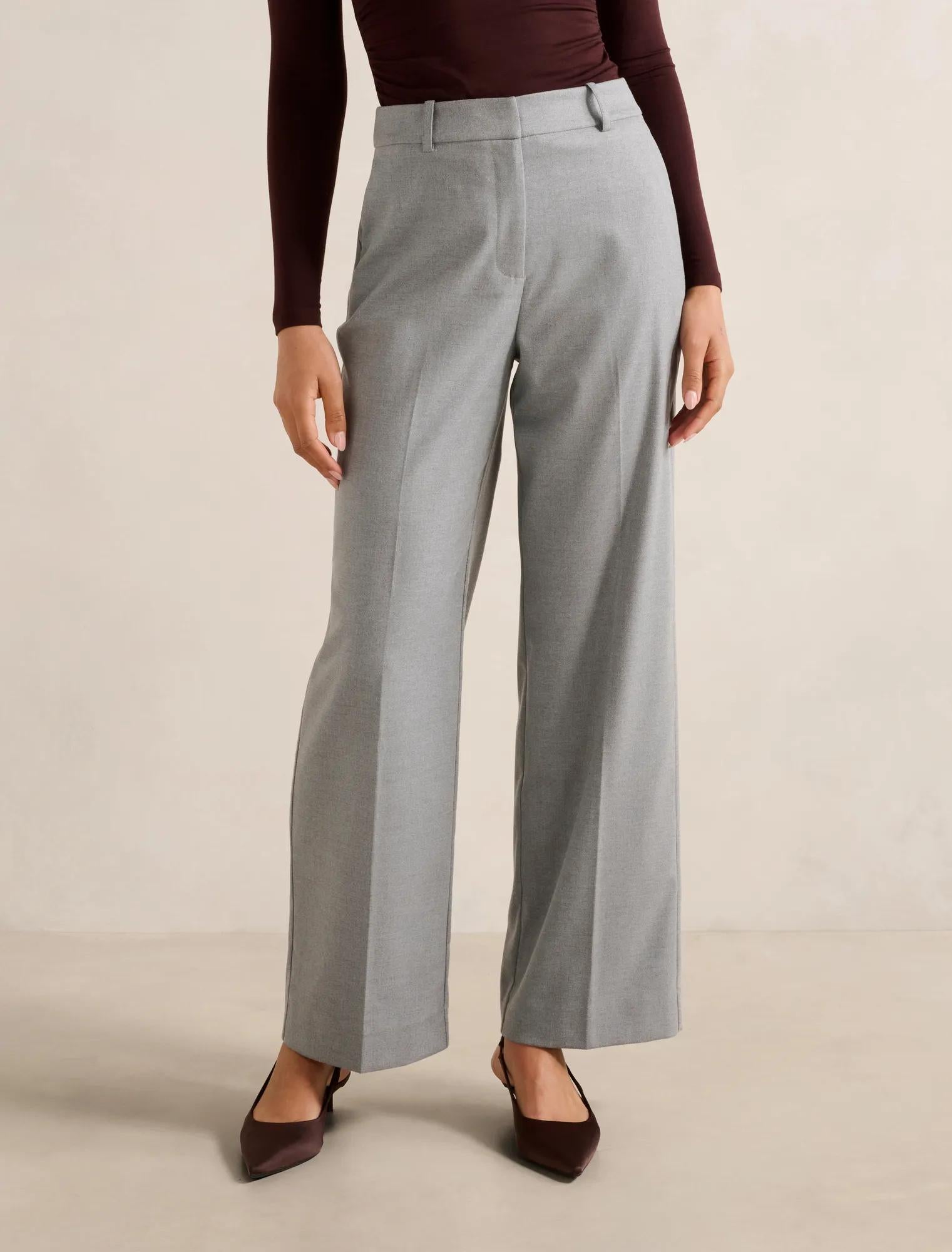 Raine Straight Leg Pants Grey