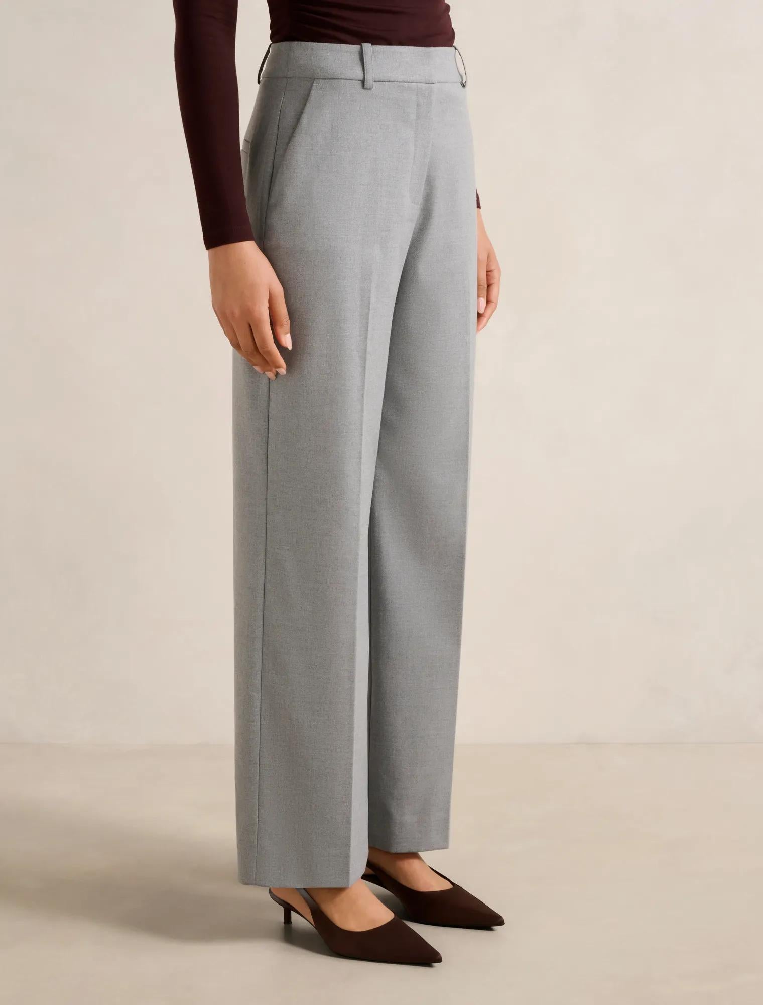 Raine Straight Leg Pants Grey