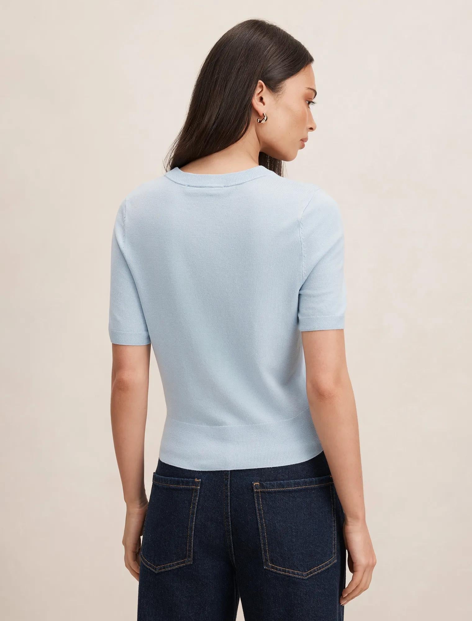 Maisie Short Sleeve Tee Soft Blue