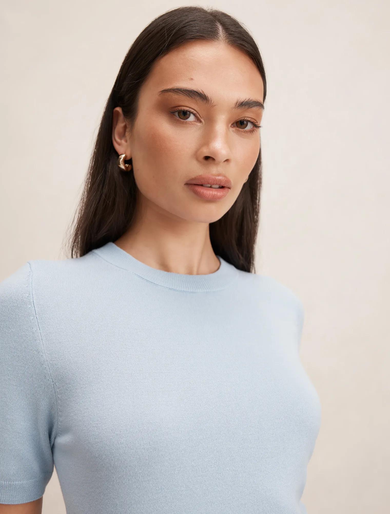 Maisie Short Sleeve Tee Soft Blue