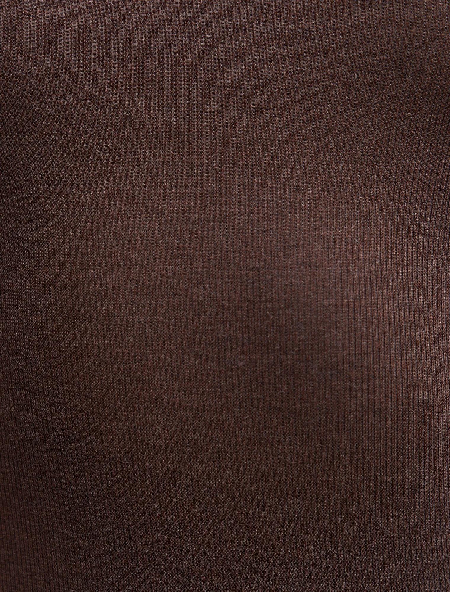 Andie Boat Neck Baby Tee Chocolate Marle