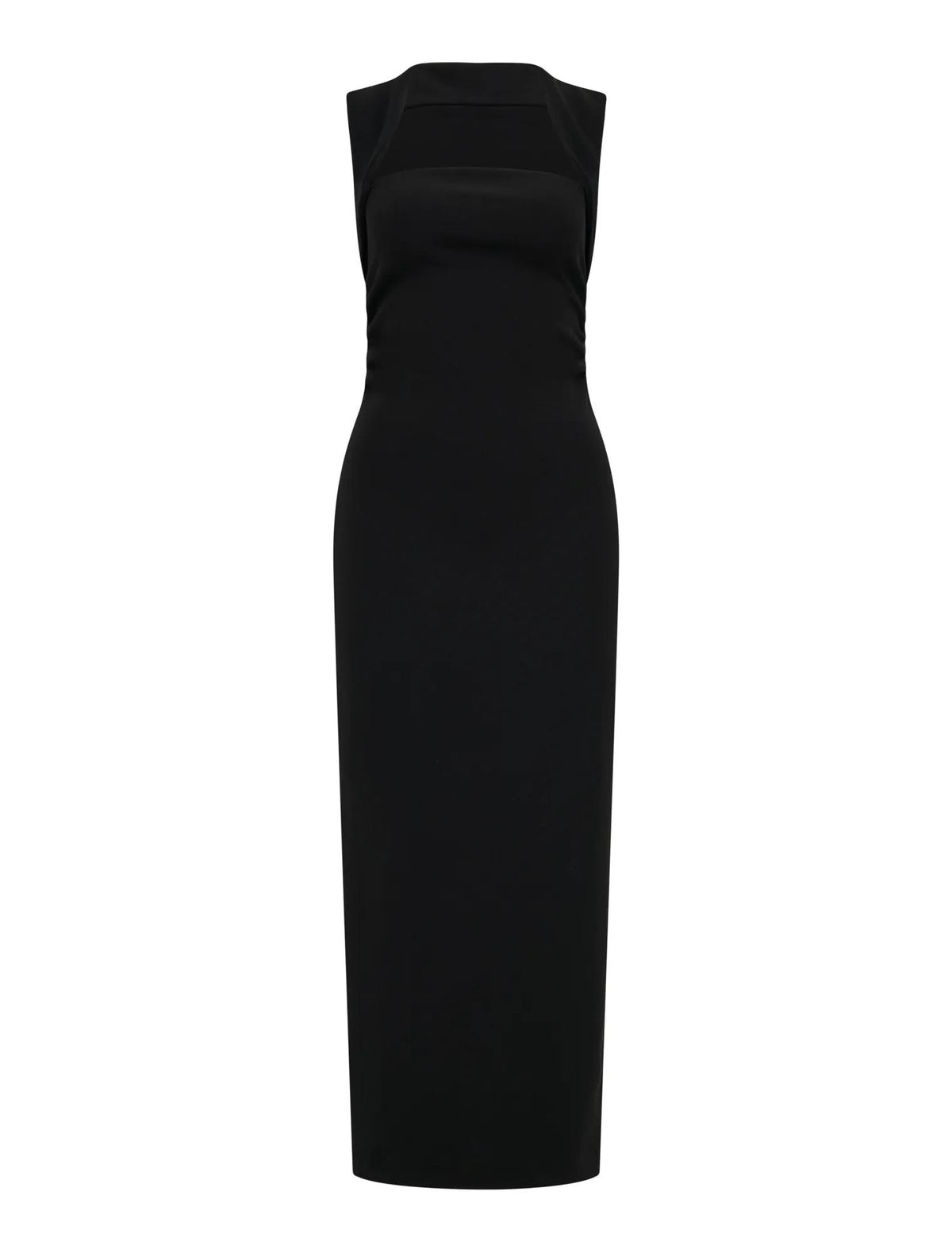 Rose Bodycon Midi Dress Black_mannequin