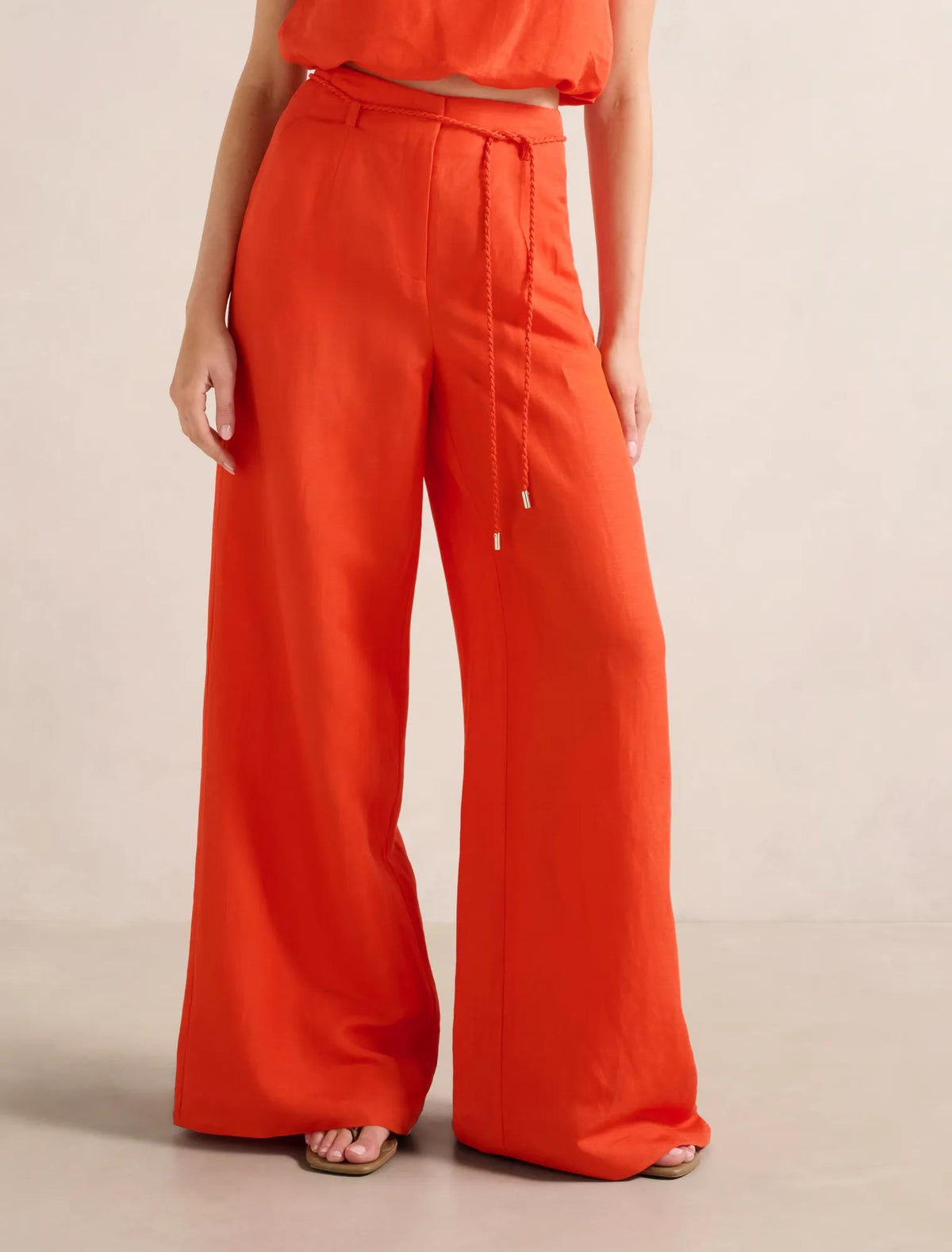 Myla Wide Leg Pant Spicy Orange Co-ord