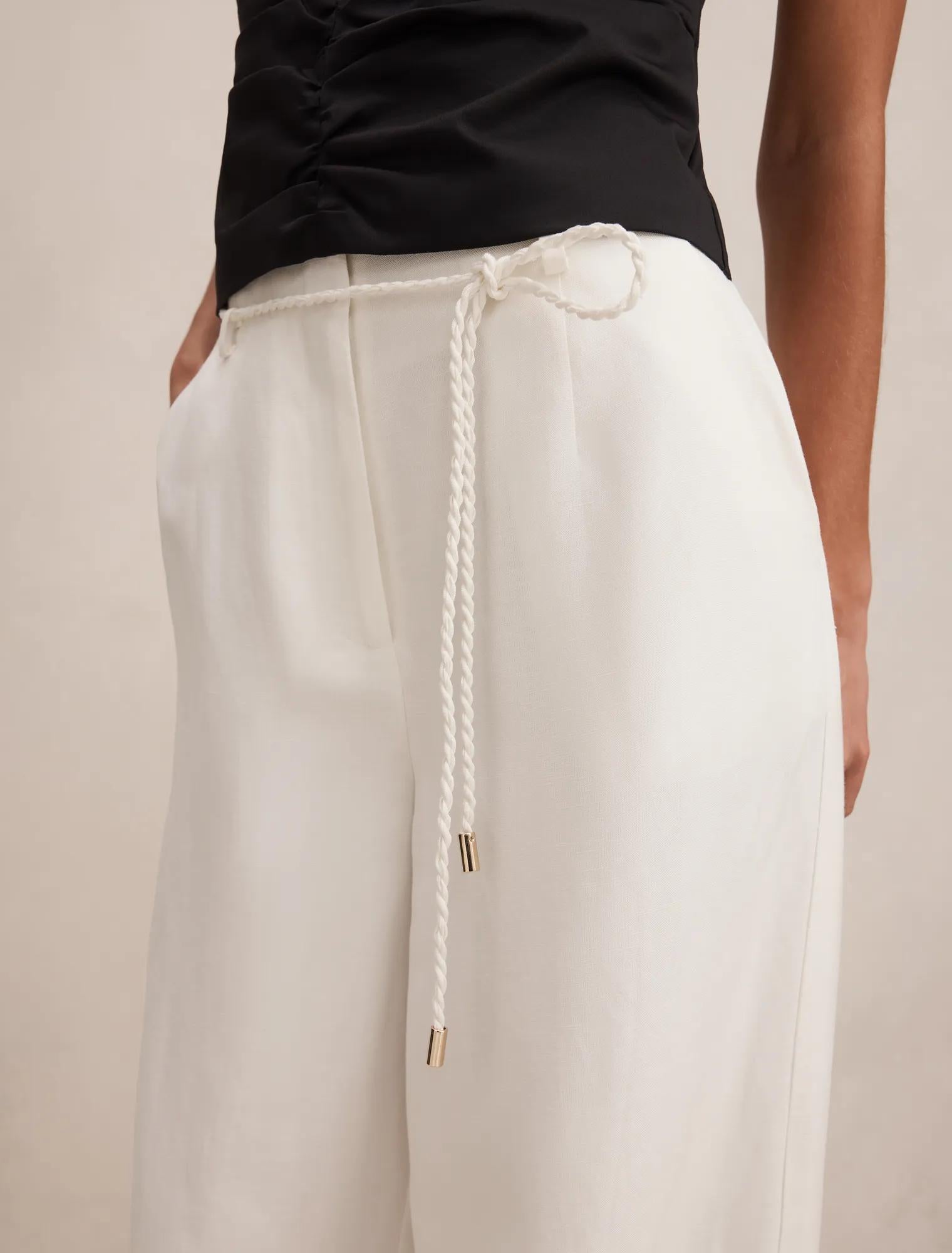 Myla Wide Leg Pants Porcelain