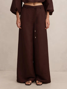 Myla Wide Leg Pants Chocolate