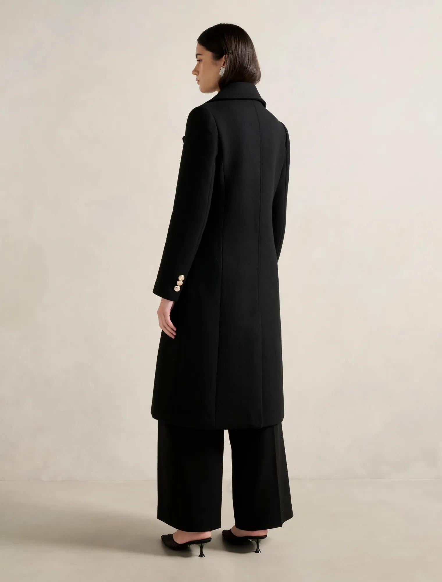 Mandy DB Military Coat Black