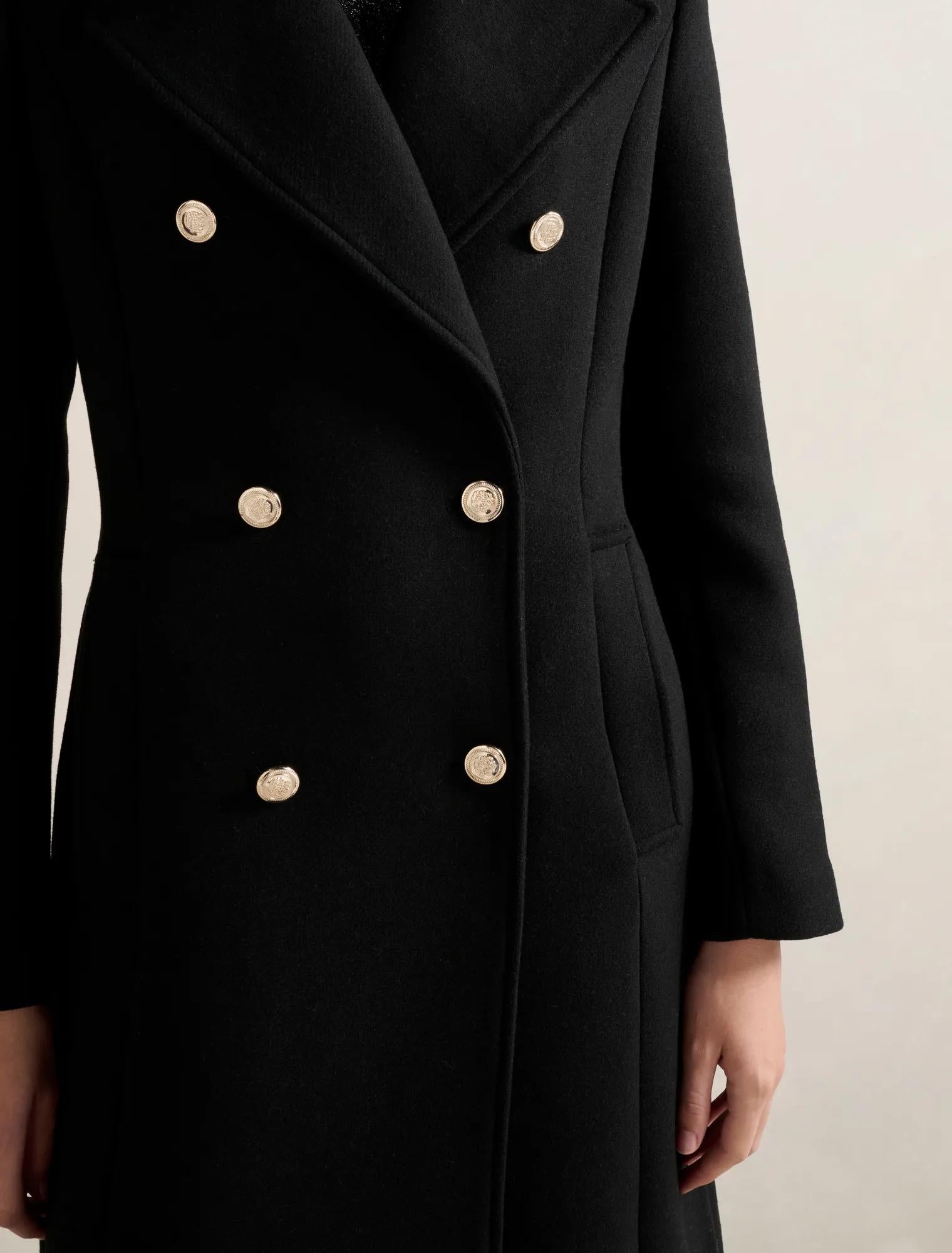 Mandy DB Military Coat Black