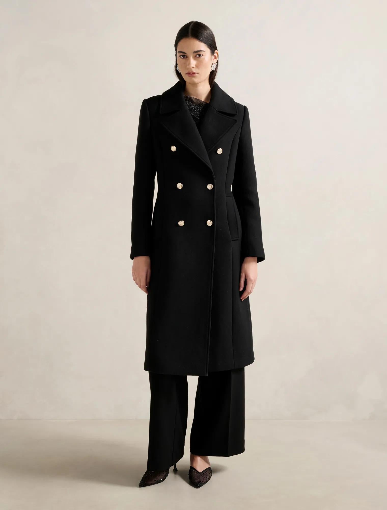 Mandy DB Military Coat Black