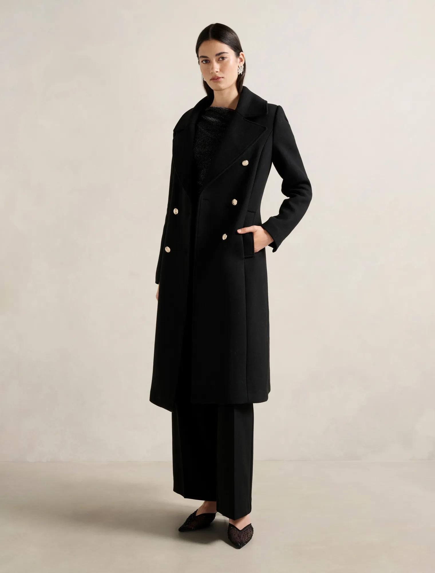 Mandy DB Military Coat Black