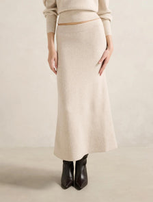 Cora Knitted Midi Skirt Oat Co Ord