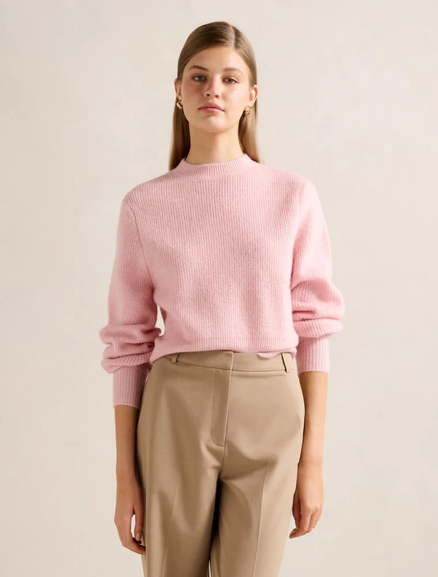 Meadow Cinched Hem Sweater Pretty Pink