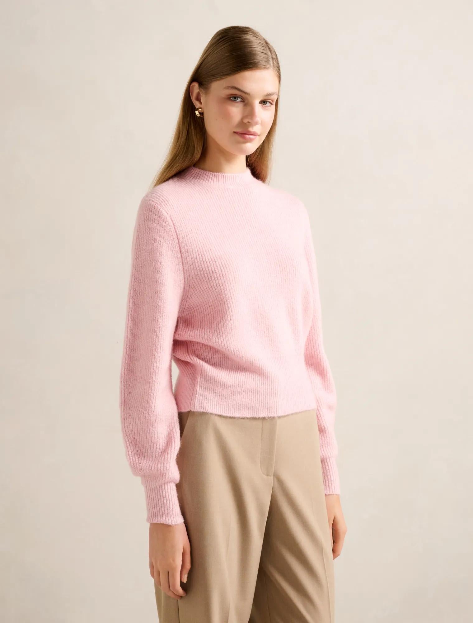 Meadow Cinched Hem Sweater Pretty Pink