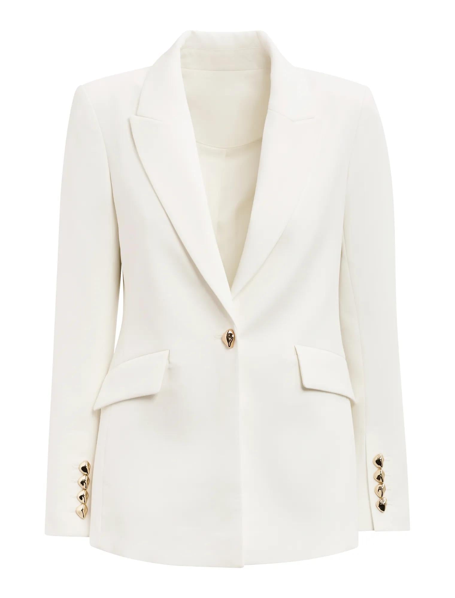 Trixie Gold Button Blazer Porcelain_mannequin