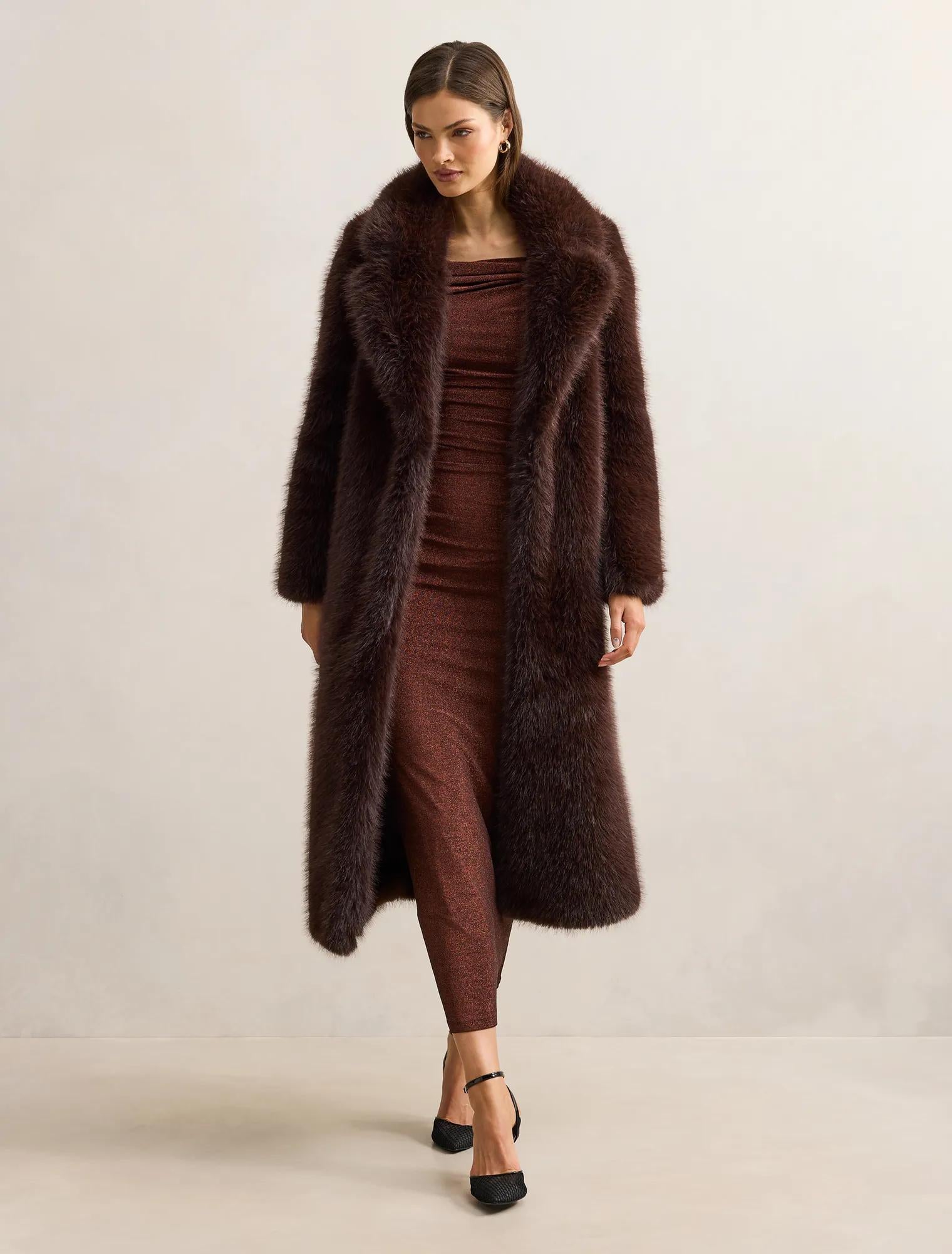 Vivian Asymmetric Twist Maxi Dress Bronze