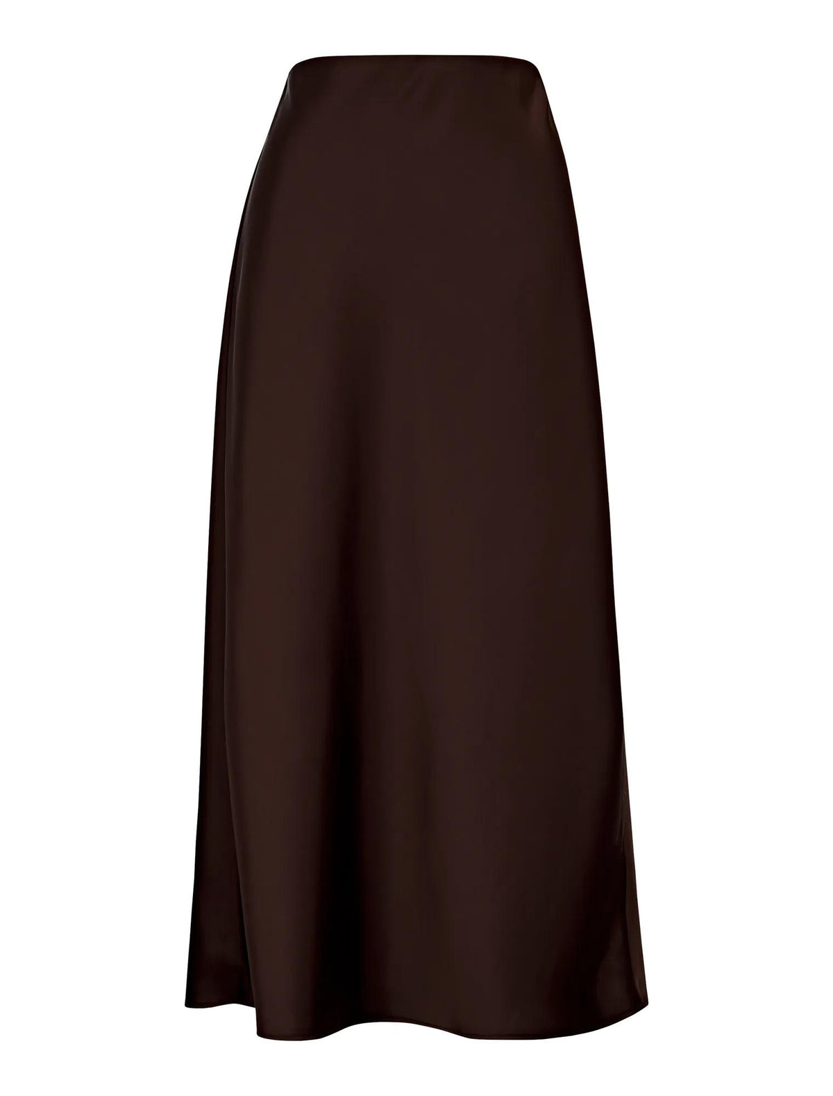 Sally Satin Column Maxi Skirt Chocolate_mannequin