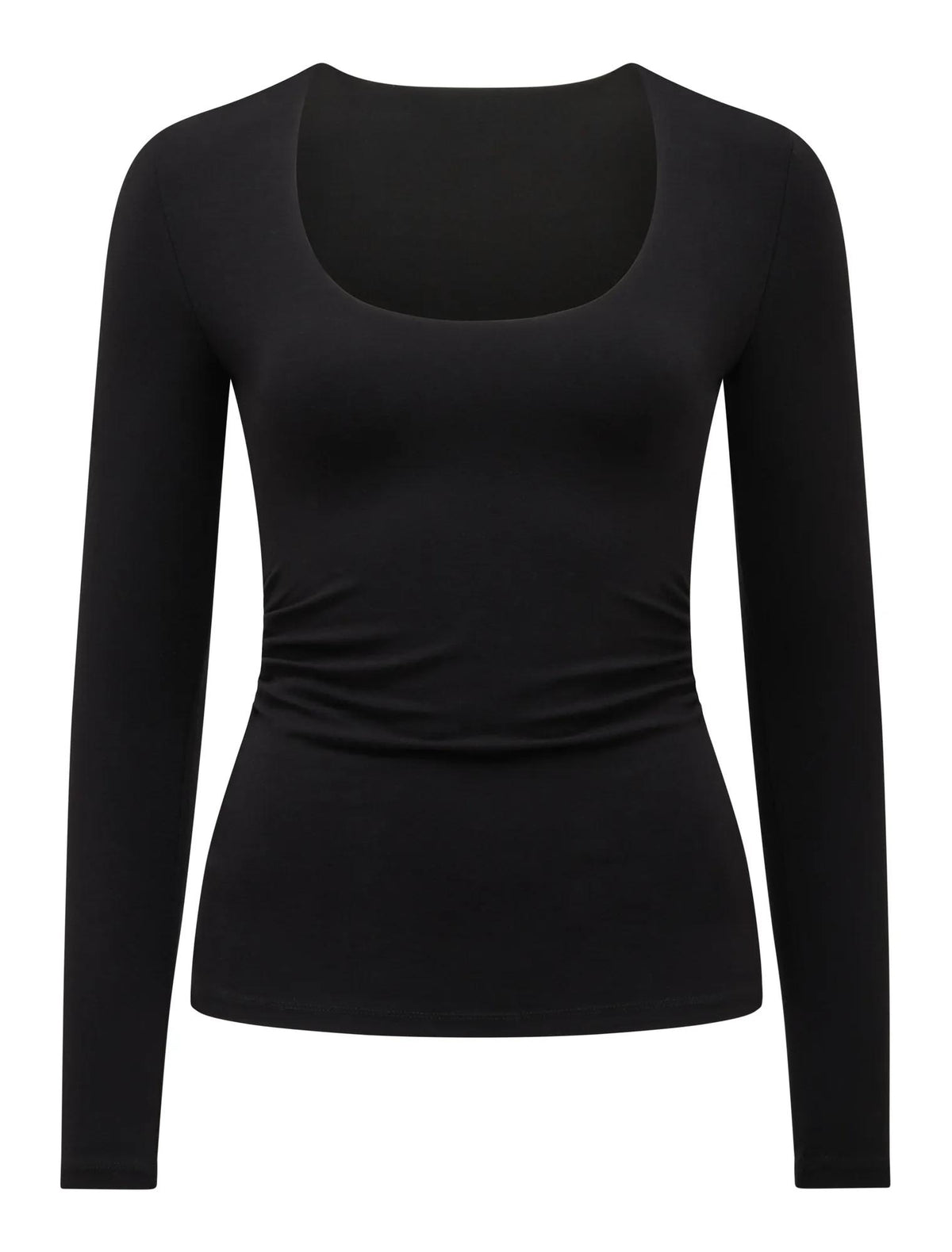 Jacqui Scoop Long Sleeve Black_mannequin