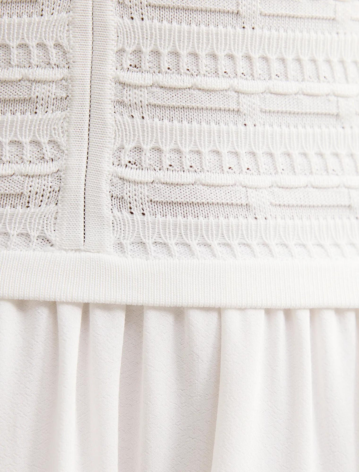 Indy Woven Mixed Midi Dress Porcelain