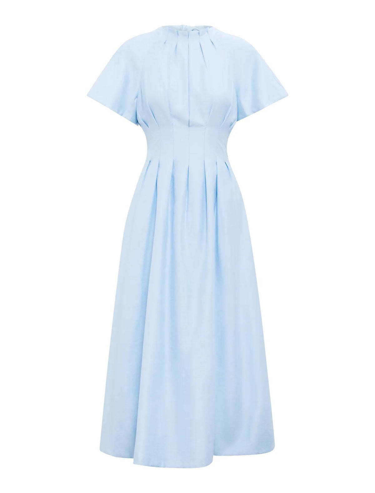 Everly Seam Detail Midi Dress Powder Blue_mannequin