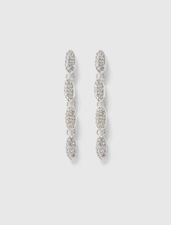 Polly Pave Drop Earring Silver/ Crystal_mannequin