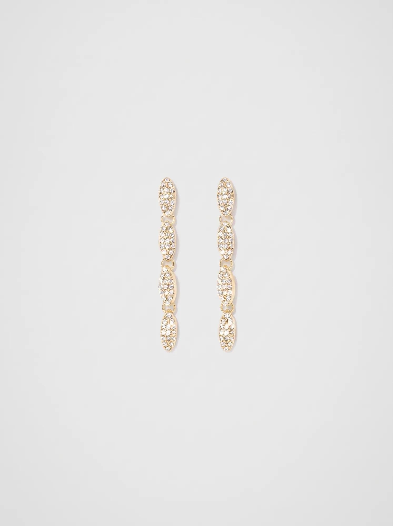 Polly Pave Drop Earring Gold/Crystal_mannequin