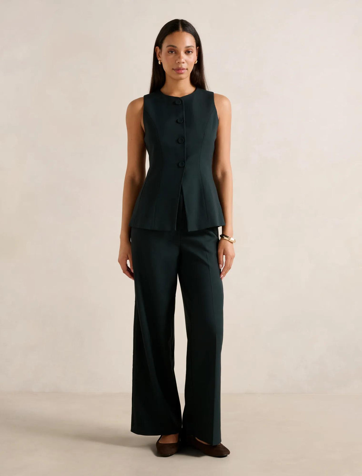 Hendrix Long Waistcoat Emerald Green Suit