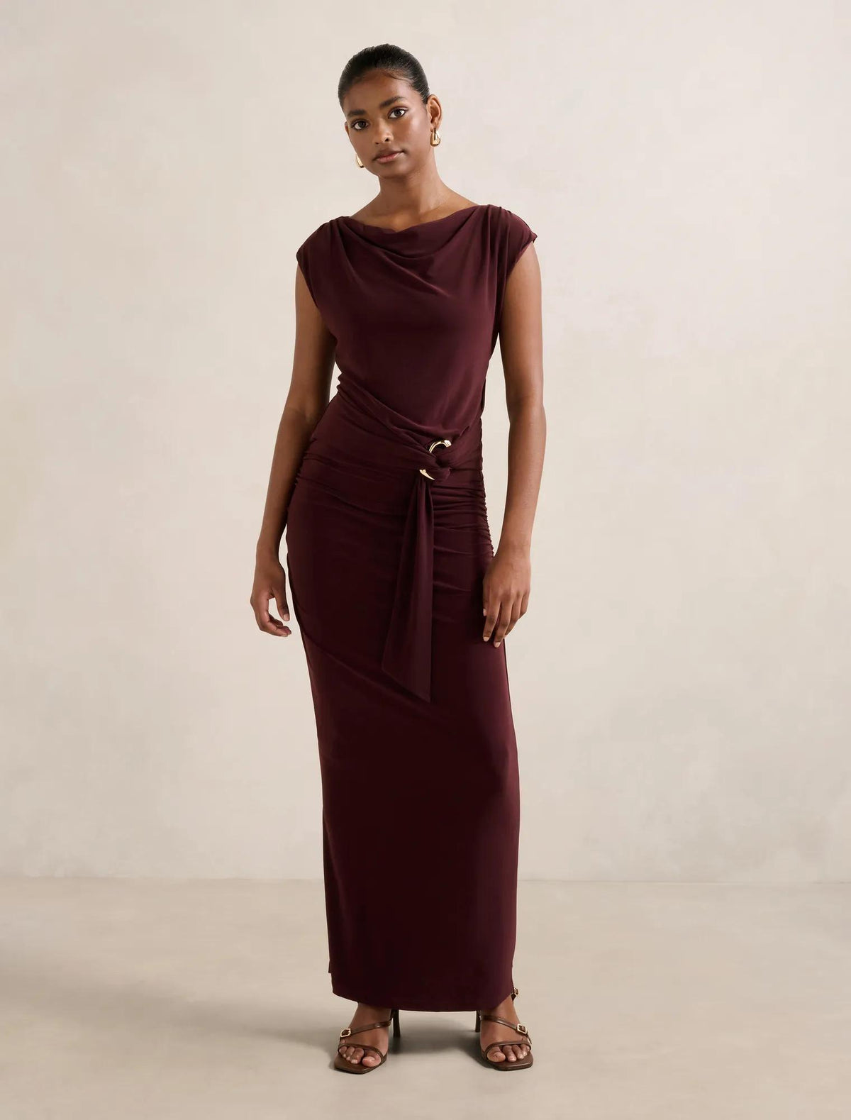 Jazelle Petite Hardware Detail Top Plum Co-ord