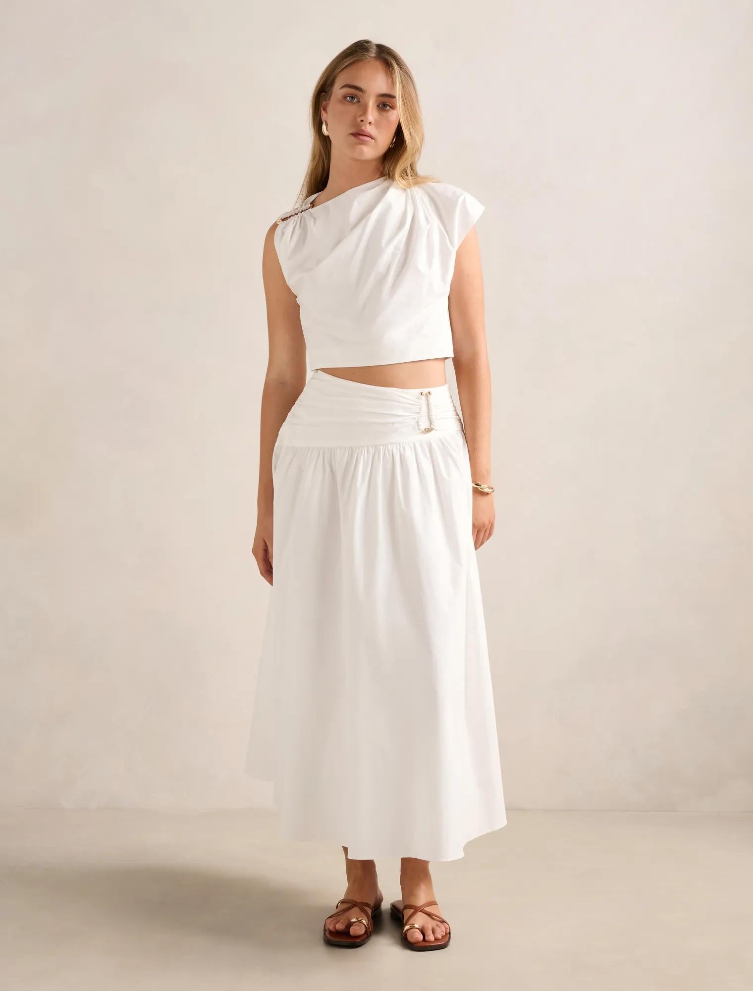 Dottie Draped Hardware Top Porcelain Co-Ord