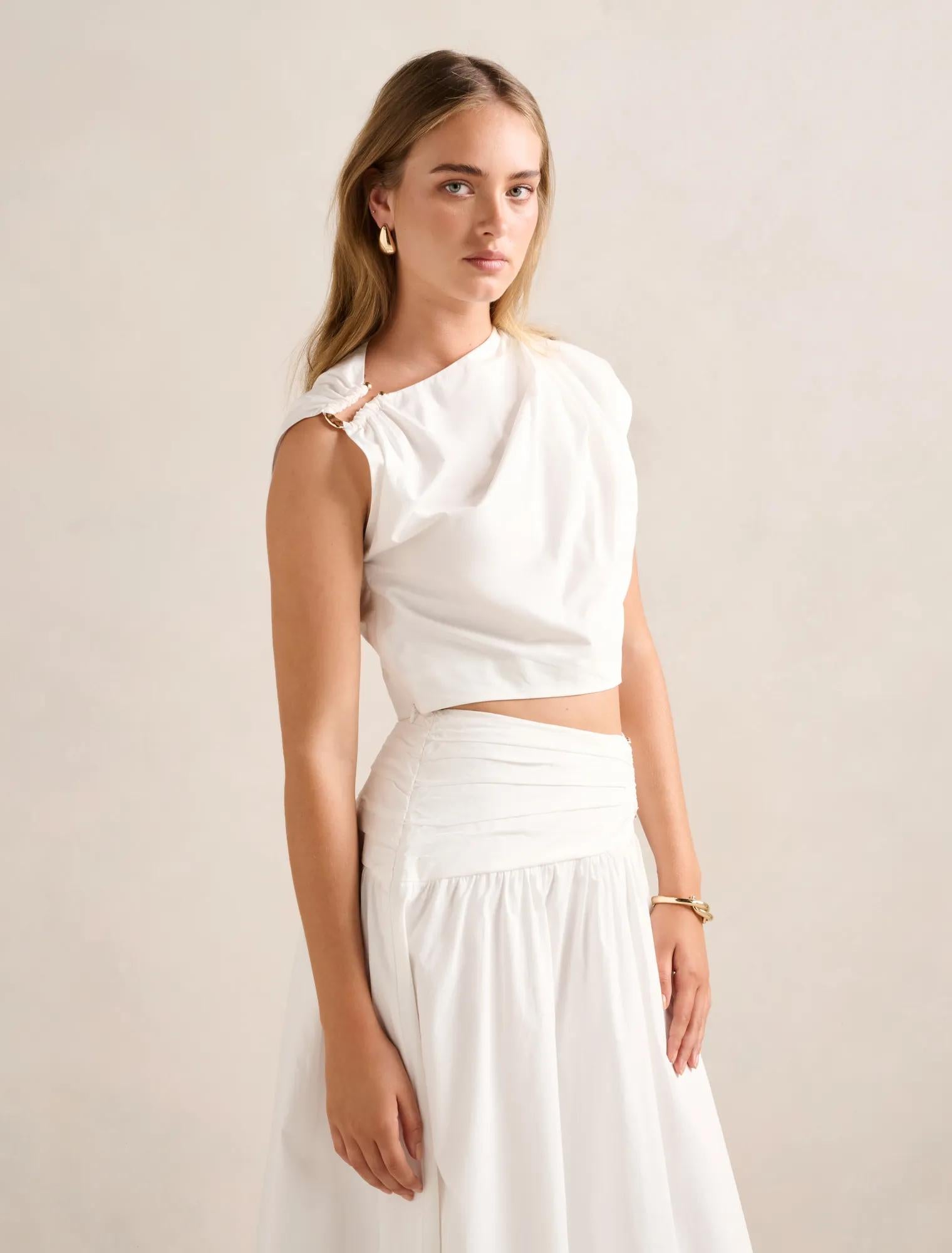 Dottie Draped Hardware Top Porcelain Co-Ord