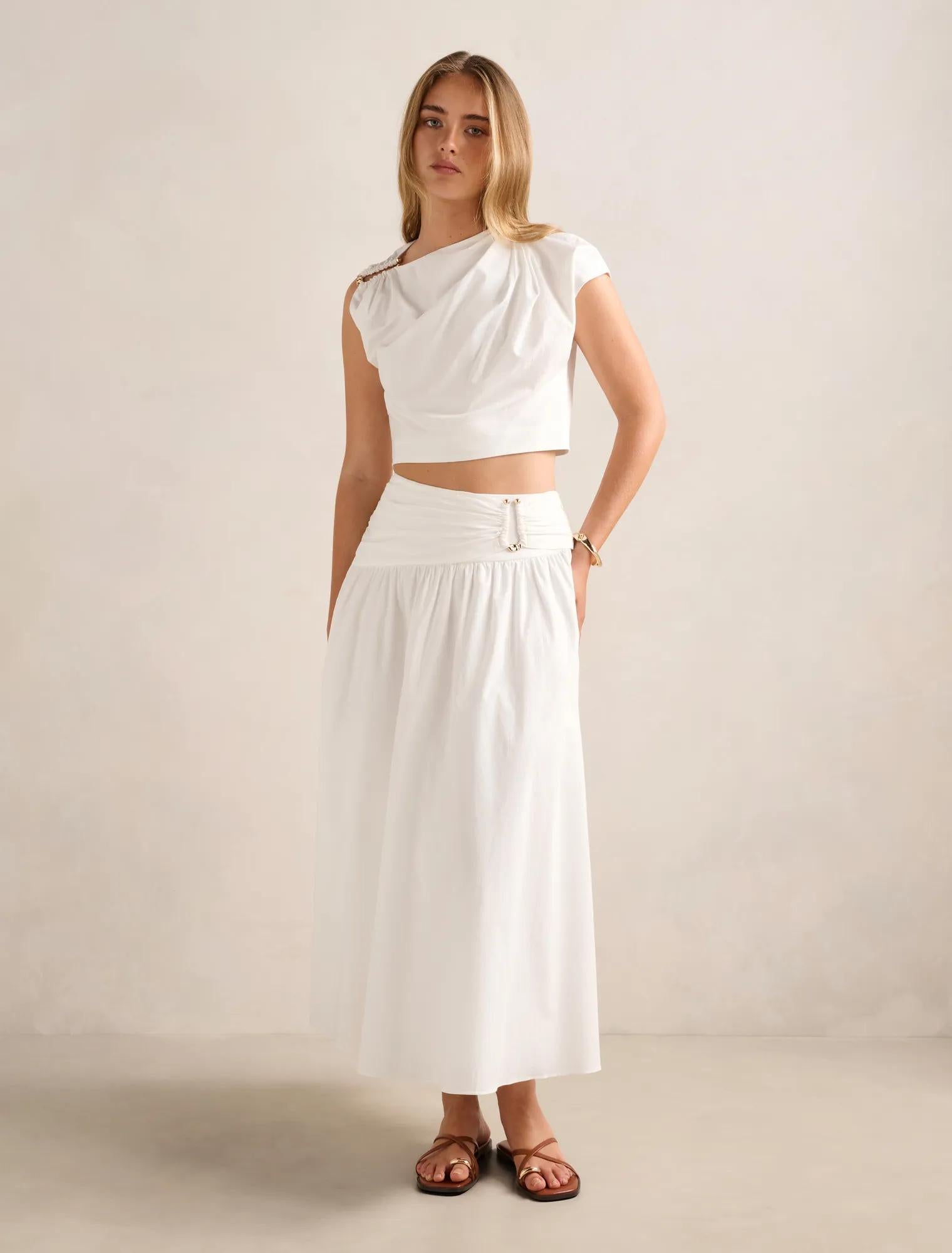 Dottie Hardware Maxi Skirt Porcelain Co-Ord