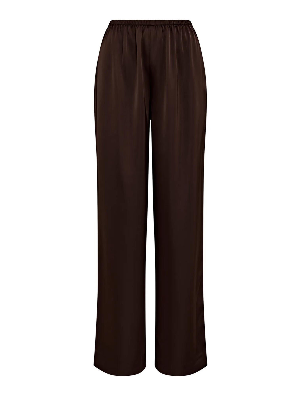 Sara Satin Wide Leg Pant Chocolate_mannequin