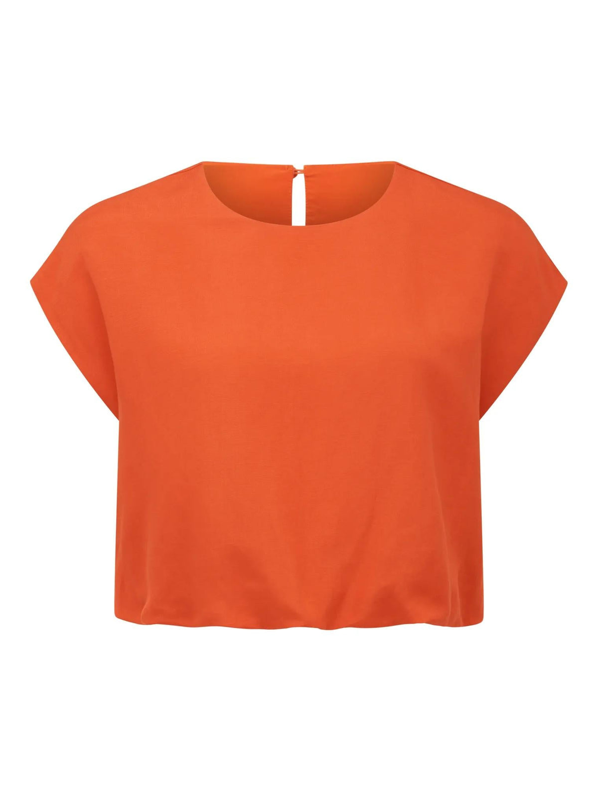 Georgina Bubble Hem Top Spicy Orange Co-ord