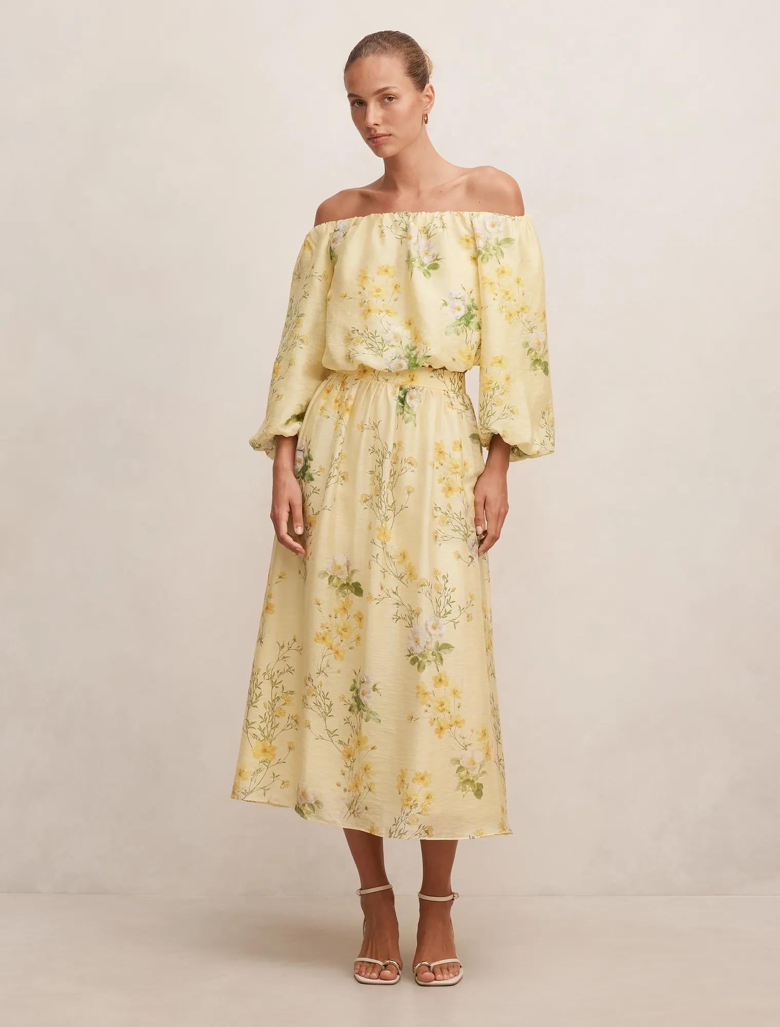 Palmer Pleated Skirt Saffia Ditsy Co-ord